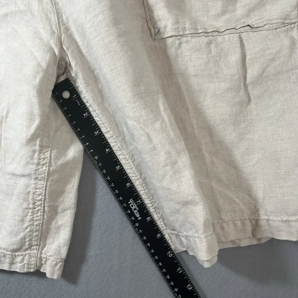 Old Navy Surplus Linen Beach Boho Casual Beige Shorts Men 40‎